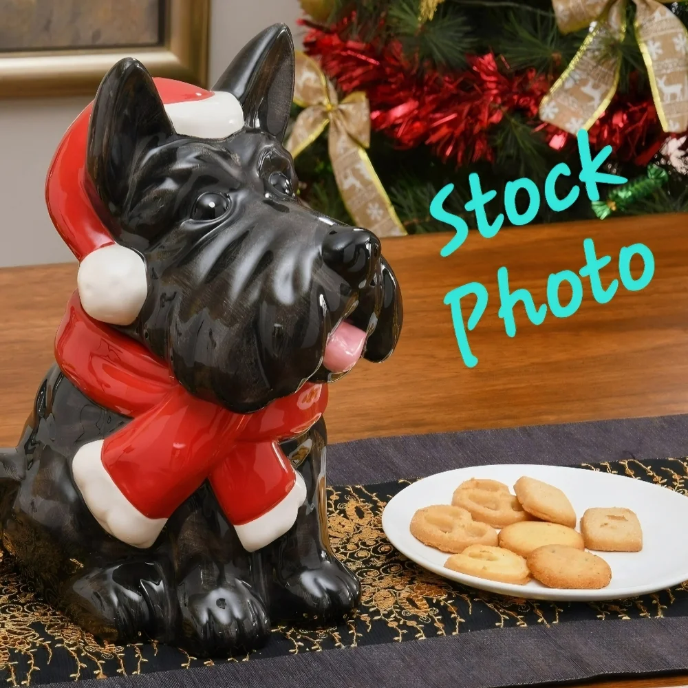 Holiday Time Scottie Dog Cookie Jar